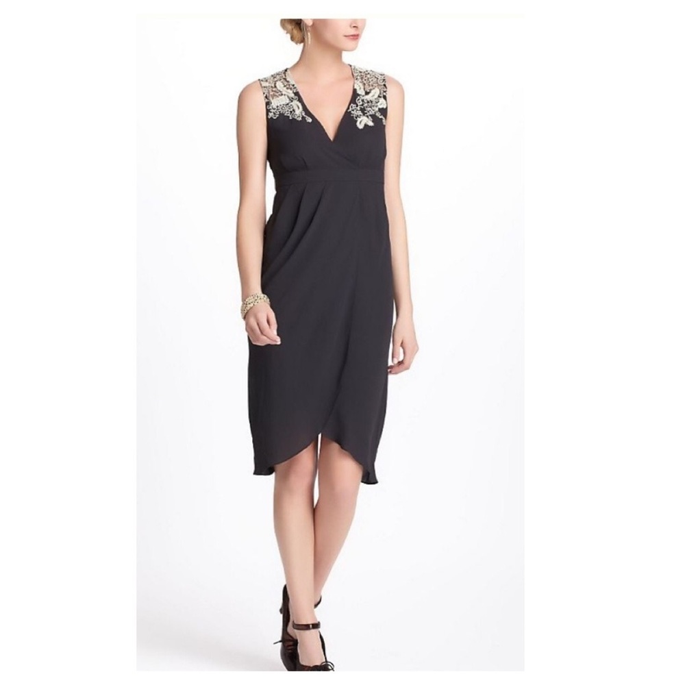 Anthropologie Meadow Rue Embroidered Tulip Dress